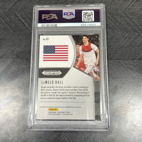 Lamelo Ball - 2020 Panini Prizm DP RC PSA Gem Mint 10 - Picture 3 of 6